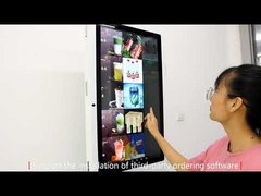 32inch Restaurant  finger touch Lcd Signage with Left side 5MP Camera