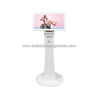 Rk3288 CPU Self Service Lcd Signage Display With Printer 300cd/M2