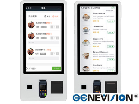 Exquisitive Alluminum Housing Self Service Kiosk In Windows Or Android System