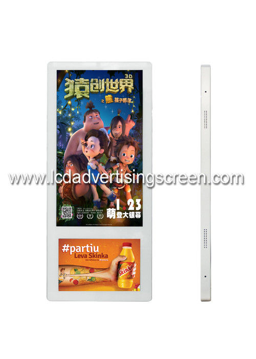 Dual Screen Lcd Advertising Display 18.5" And 10.1" With Android OS Software