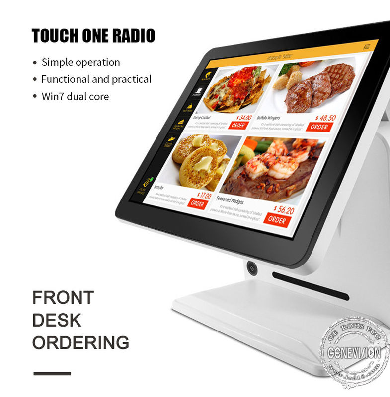 250CD/M2 Dual Screen 1920x1080 TFT Supermarket Cashier With Printer